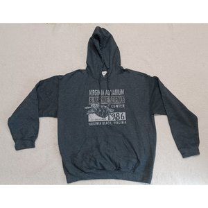 Gildan Heavy Blend Virginia Beach, Virgina Hoodie Gray Sz Large Unisex